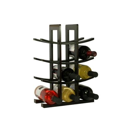 Oceanstar 12-Bottle Dark Espresso Bamboo Wine Rack