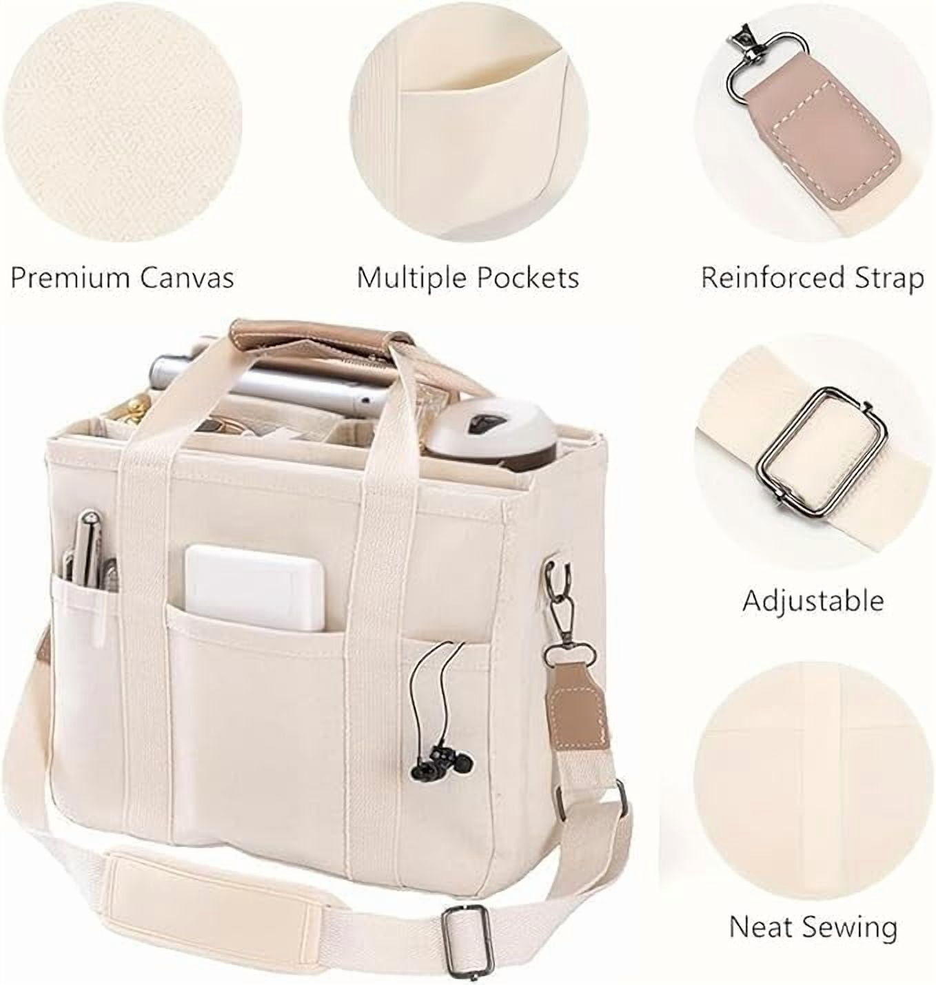 Tote Bags for Women Canvas Purse Crossbody Bags with Pockets Shoulder Handbags Large Bible Messenger Bag With Pockets