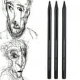 thumbnail image 6 of 3pcs Pure Carbon Sketch Pencil Professional Hard/Medium/Soft Woodless Charcoal Pen Drawing Set, 6 of 12