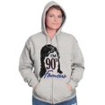 thumbnail image 3 of Retro Funny I'm 90s Famous Humor Unisex Fleece Graphic Zip Up Hoodie Brisco Brands 2X, 3 of 5
