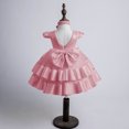 thumbnail image 4 of Odeerbi Toddler Girls Summer Sparkly Sequin Princess Dress Satin Tulle Birthday Party Evening Dress Ruffle Sleeve Bow Flower Girl Dress Gowns Formal Dresses Toddler Girls Clothes, 4 of 5