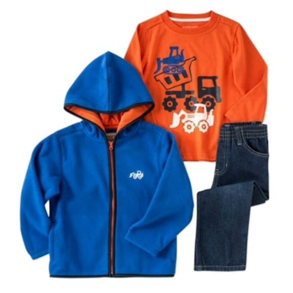 Kids Headquarters Infant Boy Dump Truck Set Pants Shirt Fleece Jacket 18m