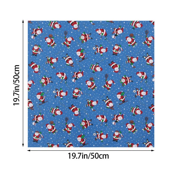 Agiferg DIY Hand Stitched Children's Cotton Printed Christmas Elements Handkerchief 8pcs