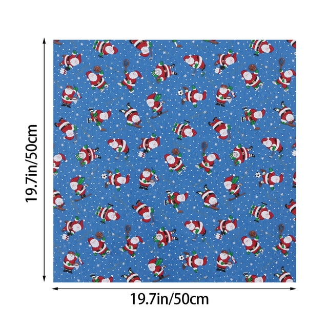 PEONAVET Printed Handkerchief DIY Hand Stitched 's Printed Christmas Handkerchief 8pcs