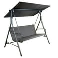 thumbnail image 6 of Made in Italy SUNJOY Outdoor Porch Swing, 2 Seat Patio Metal Swing with Adjustable Canopy, 6 of 13