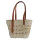 thumbnail image 2 of Bolso de playa de paja tejido a mano grande para mujer blanco, 2 of 8