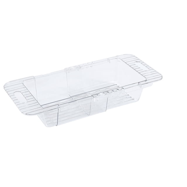 Passoire à poser au-dessus de l'évier - Design rétractable - Transparente - Drainage rapide - Durable - en PET - Passoire Transparente avec Design rétractable