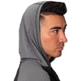 thumbnail image 2 of Wire2wire Men's Performance Short Sleeve Baseball Hoodie Black Xl, 2 of 9
