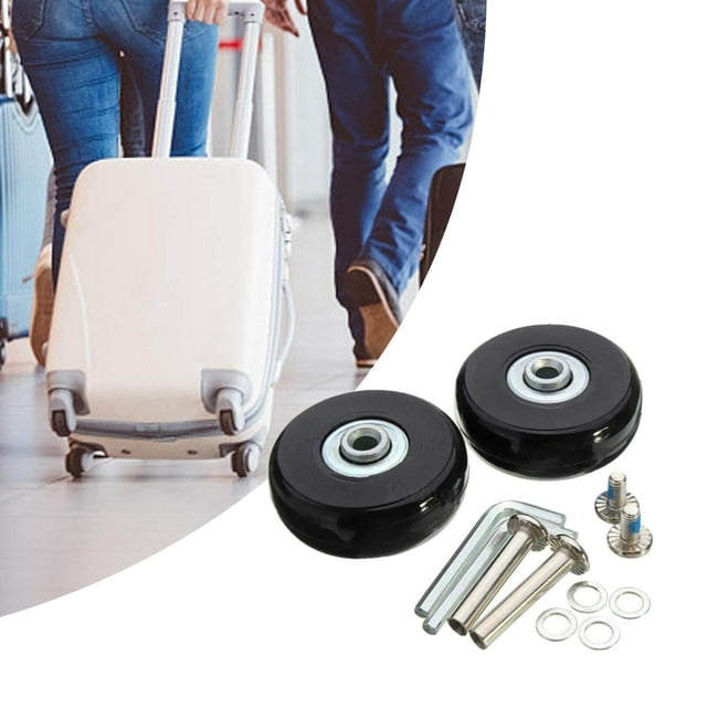 thinsony 2 Pcs Roues de Valise Remplacement Grande Capacité de Charge Caoutchouc 43mm