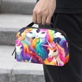 thumbnail image 2 of Unicorn Digital Bag Oxford Cloth Waterproof Travel Organizer Charger Pouch Cell Phone Charger Station Computer Cord Organizer 5.9x9.44x3.14 in, 2 of 6