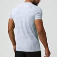 thumbnail image 7 of APEXFWDT Men's Printed Quick Dry Athletic T-Shirt Short Sleeve Stretch Crew Neck Sport Top for Active Fitness,M,White, 7 of 7