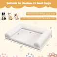 thumbnail image 3 of Costway Orthopedic Dog Bed Medium Small Dogs with 3-Side Bolster Non-Slip Bottom Zippers Beige, 3 of 10