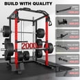 thumbnail image 4 of MITONOS Power Cage,2000LB Squat Rack with Cable Crossover System,Multi-Function Weight Cage Strength Training Machine,Home Gym Workout Machine with More Training Attachments, 4 of 12