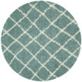 thumbnail image 5 of SAFAVIEH Dallas Jerrie Geometric Shag Area Rug, Seafoam/Ivory, 8' x 10', 5 of 8