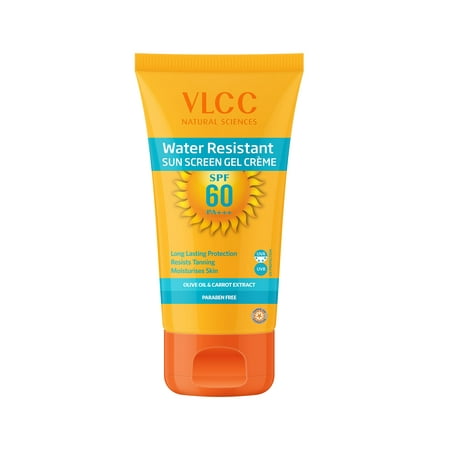 VLCC Water Resistant Sunscreen Gel Creme, SPF 60, (Best Sunblock Cream In India)