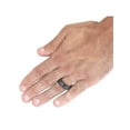 thumbnail image 3 of West Coast Jewelry Men's Polished Carbon Fiber Black Plated Ring (8mm), 3 of 5