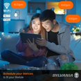 thumbnail image 3 of Sylvania WiFi Smart Plug, Voice Control, Compatible with Alexa and Google Home, Timer, On/Off, White - 4 Pack (75703), 3 of 7