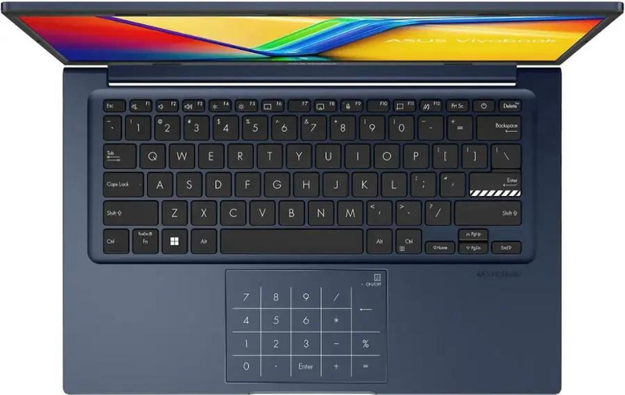 Asus Vivobook 14" FHD Laptop |Intel 13th Generation Core i7 1355U| Intel UHD Graphics | Camera |Wifi| Blue | 12GB RAM | 512GB SSD |Windows 11 Home |Bundle with Wireless Mouse