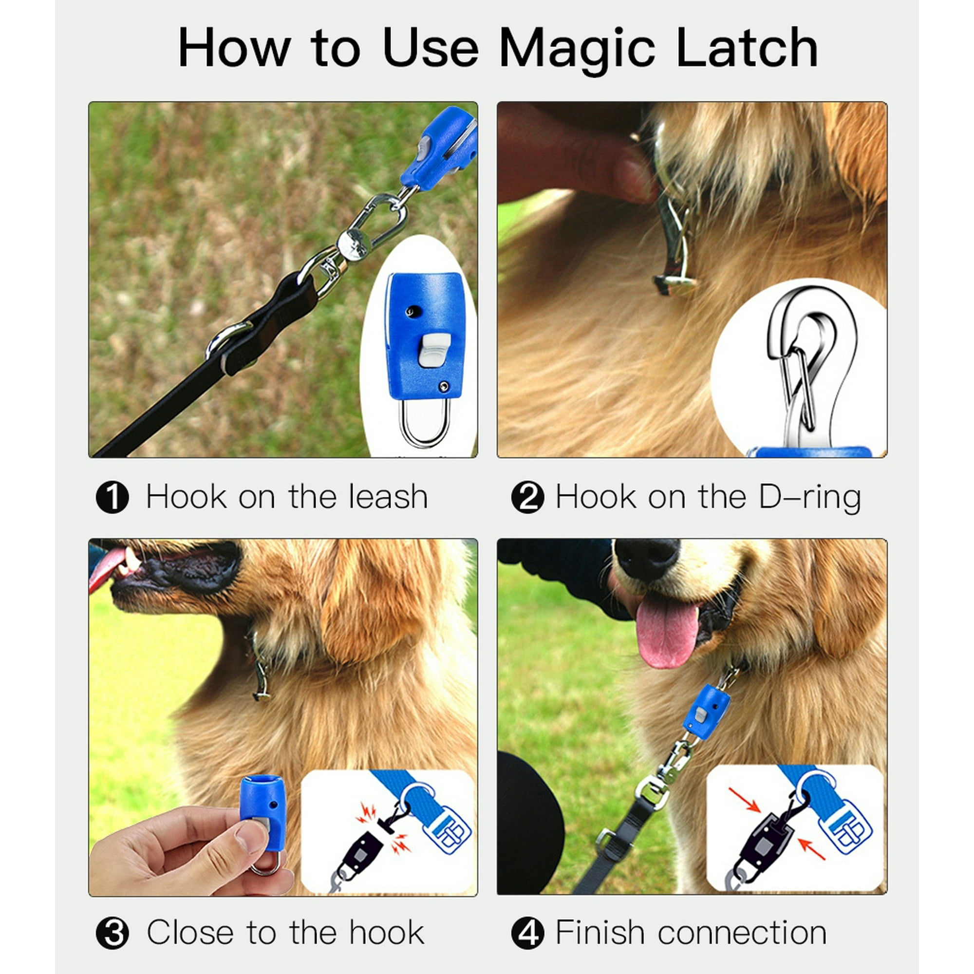 Estink Collar Leash Dog Leash Connector Collar Harness Connector Dog Harness For Dog Pet