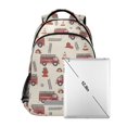 thumbnail image 7 of FORMRS Kids School Backpack Elementary Student Unisex Travel Bookbag with Reflective Stripes, Beige Fire Truck Pattern, 7 of 7