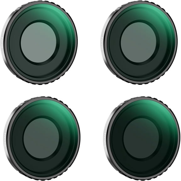 K&F CONCEPT ND Filter Kit Compatible with DJI Osmo Action 4, ND8 ND16 ND32 ND64 4 Pack Light Reduction Exposure Control Optical Glass Filters with Multi-Layer Coating