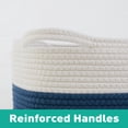 thumbnail image 3 of Extra Large Cotton Rope Storage Basket Bin with Handles, 24"L x 24"W x 15"H, Baby Nursery Laundry Basket Hamper, Toy Storage Basket, 3 of 6