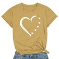 thumbnail image 2 of Wlynlyn Oversized T Shirts for Women Heart Print Short Sleeve Shirts Round Neck Summer Tops Plain Basic Tees, 2 of 3