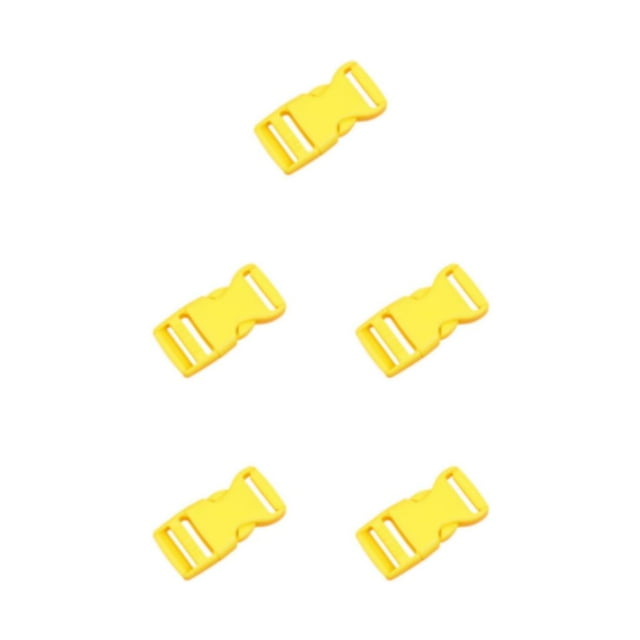 ZheElen 10pieces Easy To Buckle Strap With Multi-Color Clasp Belt Buckles ABS Release Buckle Hook Buckle Versatile Convenient light yellow 5Set