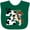 Green, variant on Inktastic I'm Two-cowboy riding horse birthday Boys Baby Bib
