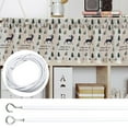 thumbnail image 3 of Washranp 78.74"White Curtain Spring Wire Hanging Cord with Self-Adhesive Hook and Screw Eyes for Net Curtain Rods, 3 of 7