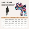 thumbnail image 4 of Fotbe Starry Sky Colorful Donut Conjunto de Pijama de Manga Larga para Mujer con Estampado, Ropa de Dormir de 2 Piezas, Conjunto de Casa Suave y Cómodo con Bolsillos-X-Large, 4 of 7