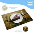 thumbnail image 3 of Bahomeck Placemats Set Of 4 Rectangle Linen Cotton Placemats For Dining Table Fade Resistance Washable Heat Resistant，18*12Inch,Beautiful Sunflower With Leaves On Antique Background, 3 of 4