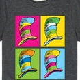 thumbnail image 3 of Dr. Seuss - Cat In The Hat Color Block Hats - Toddler And Youth Short Sleeve Graphic T-Shirt, 3 of 6