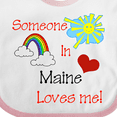 thumbnail image 4 of Inktastic Someone in Maine Loves Me Boys or Girls Baby Bib, 4 of 4