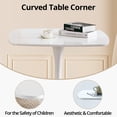 thumbnail image 2 of 31.49" White Square Dining Table for 4, Mid-Century Modern Dining Room Table with MDF Tabletop and Pedestal Base, Tulip Table for Kitchen, Living Room & Small Space, 2 of 7