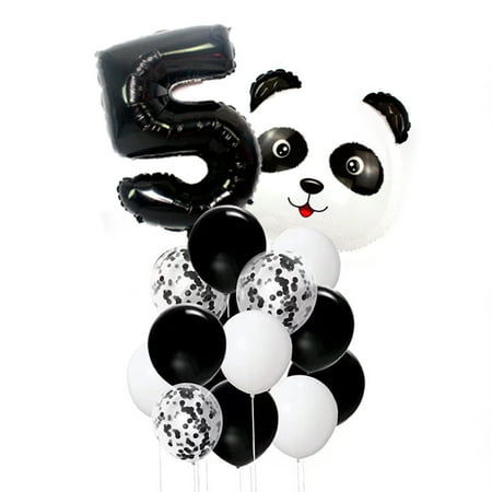 5th Birthday Party Decorations, Boy Girl Birthday Balloons, Panda Balloon (Number 5)