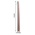 thumbnail image 3 of Efavormart 12 Pack | Metallic Rose Gold 10" Premium Wax Taper Candles, Unscented Candles, 3 of 11