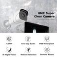 thumbnail image 3 of Cámara de seguridad, cámara tipo bala de vigilancia IP de 8 MP con visión nocturna por infrarrojos,, 3 of 8