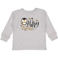 thumbnail image 3 of Inktastic Happy New Year with Cute Penguin Boys or Girls Long Sleeve Toddler T-Shirt, 3 of 5