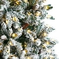 thumbnail image 5 of Nearly Natural Livingston Clear Prelit LED White Flocked Pine Christmas Tree, 8', 5 of 9