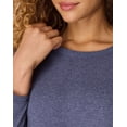 thumbnail image 4 of Hanes Originals Tri-Blend Women's Long Sleeve T-Shirt, Relaxed Fit Athletic Navy Heather XS, 4 of 5