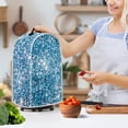 thumbnail image 3 of HELLHERO Foldable Blender Dust Cover for Kitchen Counter Polyester, Easy to Clean, Univesal, Blue Sequin Sparkle Texture, 3 of 4