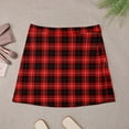 thumbnail image 3 of Classic Plaid Skirt Red And Black Vintage Mini Skirts Summer High Waist Pattern Street Sty, 3 of 7