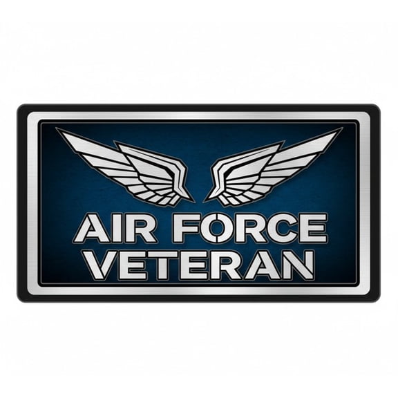 US Air Force Veteran Car Decal - Silver Wings Military Bumper Sticker, Tactical Vinyl Window Decal for Proud Airmen, Weatherproof Patriotic Auto Accessory for Trucks, SUVs & Cars