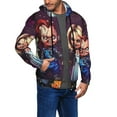 thumbnail image 2 of Saiise Chucky I Mens Zip Up Hoodie Long Sleeve Full-zip Hooded Sweatshirt Pullover With Kangaroo Pocket S-3XL, 2 of 6