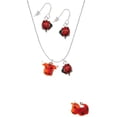 thumbnail image 2 of Delight Jewelry Resin Longhorn Red Lucky Ladybug Necklace and Dangle Earrings Set, 2 of 6