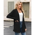 thumbnail image 2 of MISFAY Women's Cardigans Long Sleeve with Pockets - Open Front Lightweight Cardigan, 2 of 5