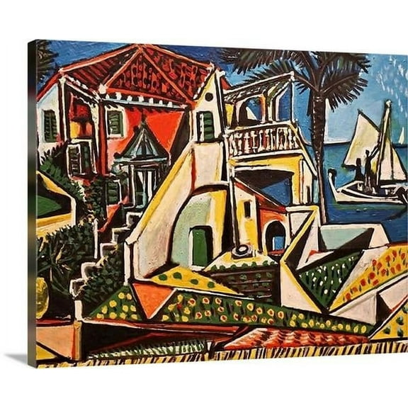 Mediterranean Landscape by Pablo Picasso, Mediterranean Landscape, Pablo Picasso, Classic Art, Canvas Art Print