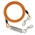 thumbnail image 2 of Outdoor Dog Walking Cable Rubber Leash Pet Steel Wire Leash with Spring-free Double Buckle, 2 of 4