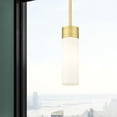 thumbnail image 2 of 617-1S-SG-G617-8WH Innovations Lighting Boreas - 1 Light Stem Hung Mini Pendant-10 Inch Tall and 3 Inch Wide-Satin Gold Finish-White Glass Color, 2 of 2